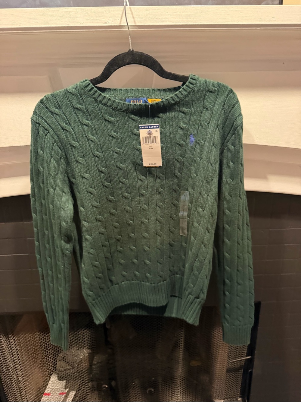 Polo by Ralph Lauren Green Cable Knit Sweater